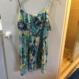 Blue patterned spaghetti strap Roxy dress